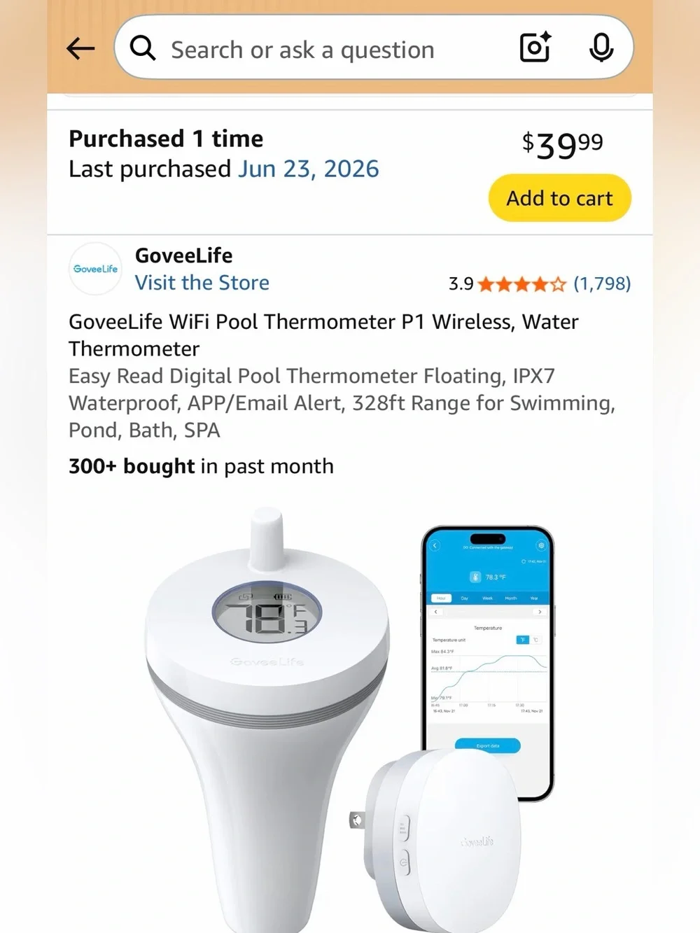 Smart Thermometer P1 with Smart Gateway 1s - White